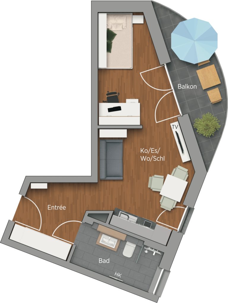 i Live - Nürnberg - Apartment Praia Grundriss