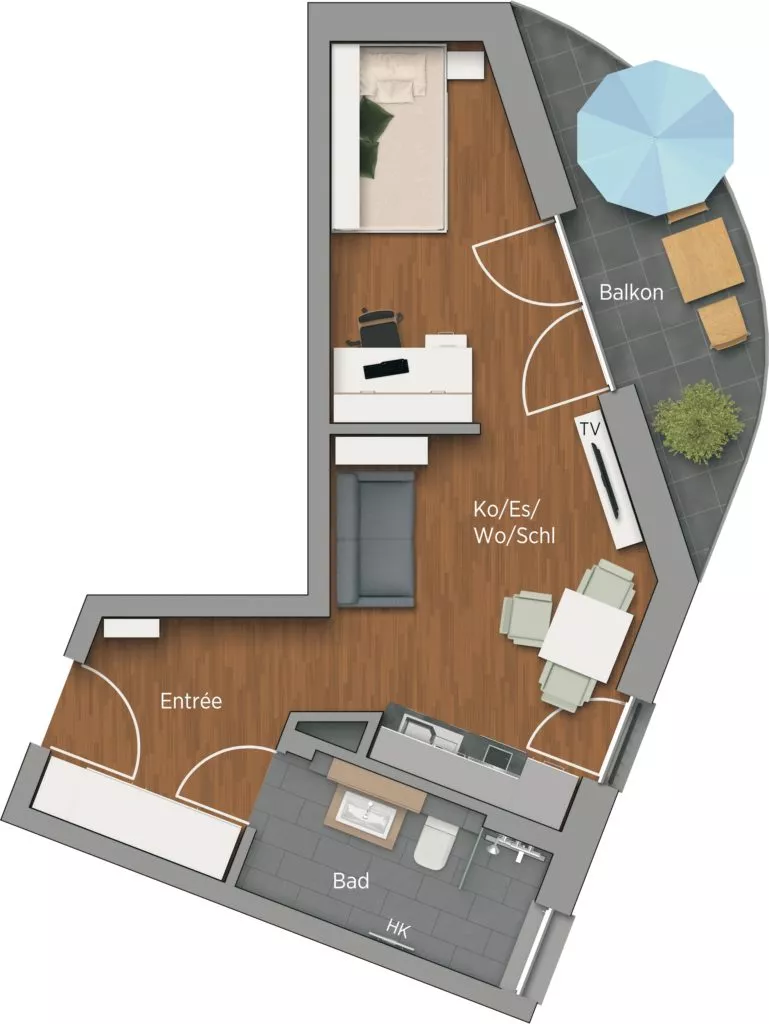 i Live - Nürnberg - Apartment Praia Grundriss