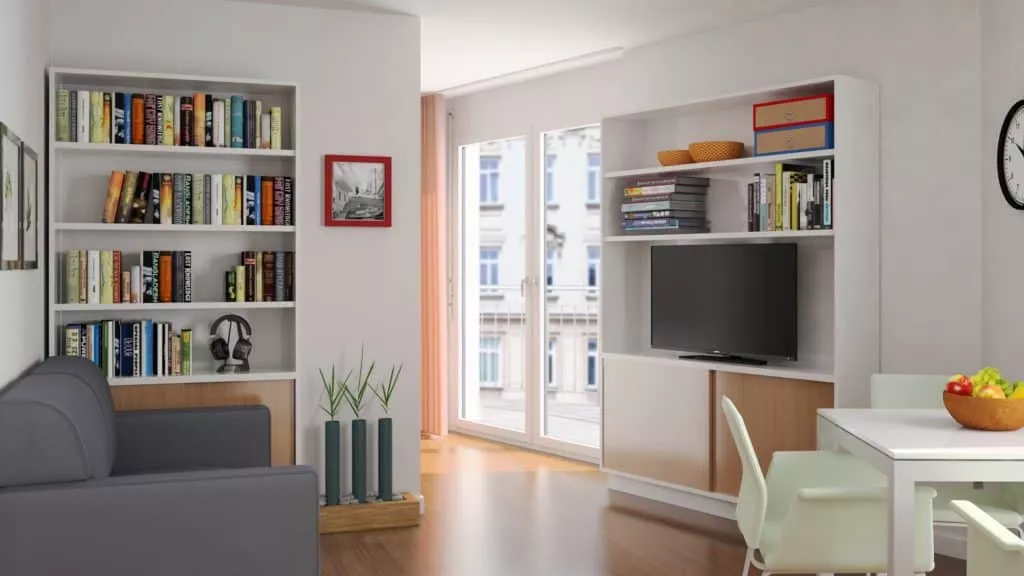 i Live - Nürnberg - Apartment Praia Couch und Esstisch